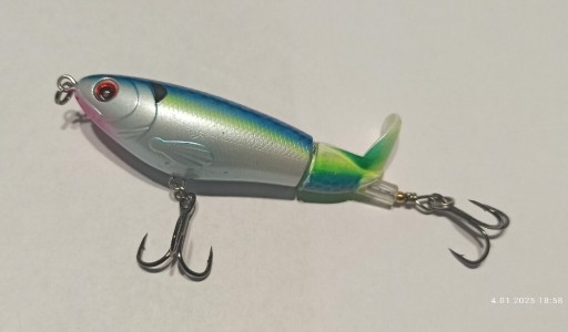 Zdjęcie oferty: Przynęta Popper Flopper Wobler 17g - niebieski jasny