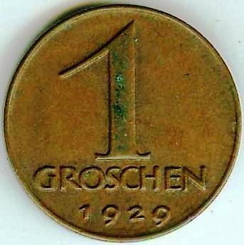 Zdjęcie oferty: AUSTRIA 1 GROSCHEN 1929 - piękny stan