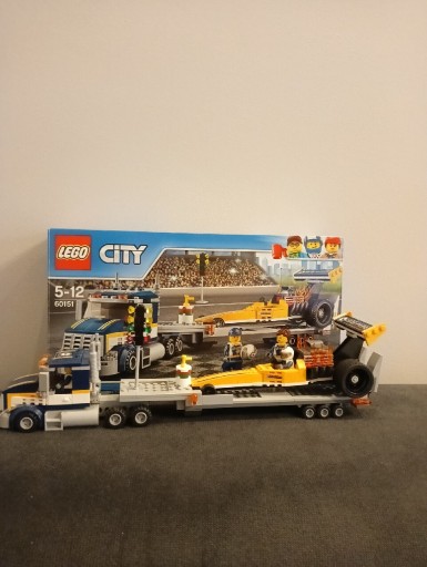 Zdjęcie oferty: Zestaw LEGO city 60151 transporter dragsterów 