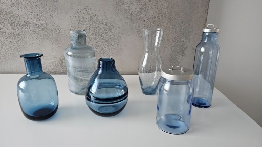 Zdjęcie oferty: IKEA zestaw szklanych niebieskich pojemników 2szt