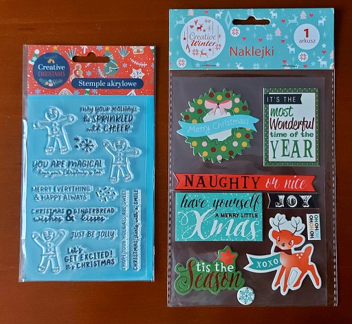 Zdjęcie oferty: świąteczne / zimowe stemple i naklejki (napisy, ciastek)