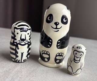 Zdjęcie oferty: Russian Nesting Doll, Matrioszka,Wooden Panda Room Decor