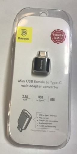 Zdjęcie oferty: Adapter USB na USB-C BASEUS catotg-01 