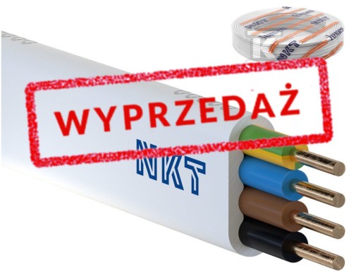 Zdjęcie oferty: Przewód kabel plaski 4x1,5 NKT 100m.*Warszawa