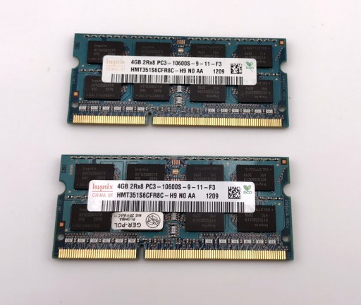 Zdjęcie oferty: Pamięć RAM DDR3 HYNIX HMT351S6CFR8C-H9 N0 AA 2x4GB