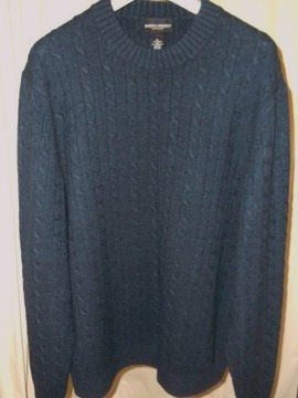 Zdjęcie oferty: Sweter wełna merino+kaszmir warkocze XL