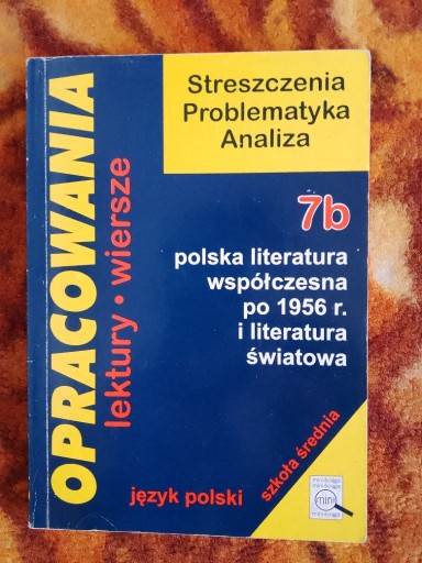 Zdjęcie oferty: Opracowania literatura współcz.po1956 r