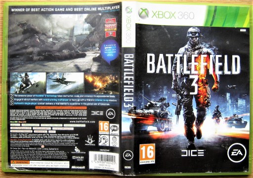 Zdjęcie oferty: BATTLEFIELD 3 PO POLSKU XBOX 360 BDB