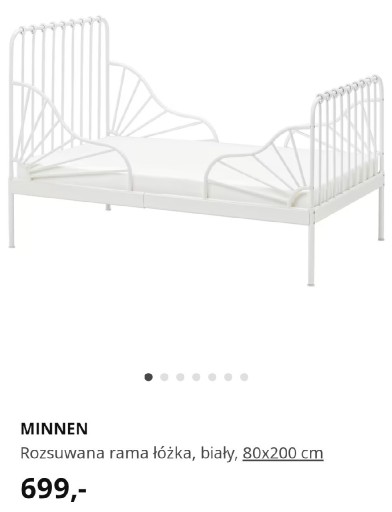 Zdjęcie oferty: Łóżeczko dziecięce białe Ikea Minnem