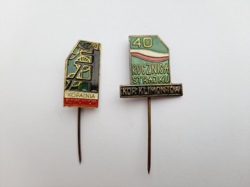 Zdjęcie oferty: Sosnowiec Kopalnia KLIMONTÓW  2 x przypinka pins 