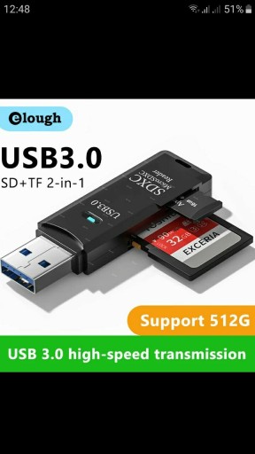 Zdjęcie oferty: Czytnik kart USB 3.0 Nowy 