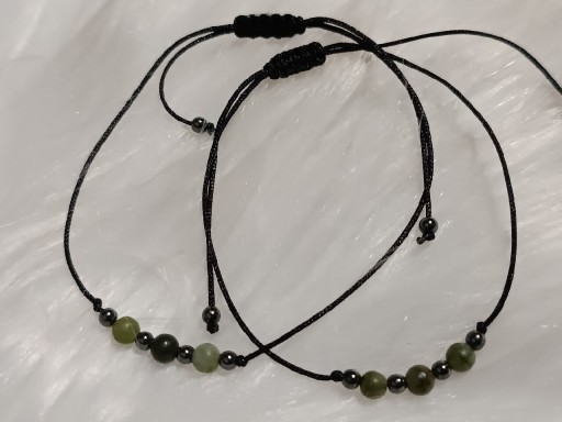 Zdjęcie oferty: Bransoletka jadeit zielony hematyt Onyx Hand Made