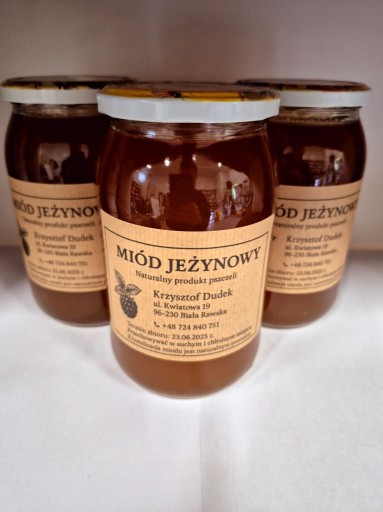 Zdjęcie oferty: Zestaw 4 x Miód Jeżynowy (niespotykany) 4,8kg netto 