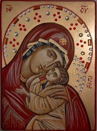 Zdjęcie oferty: Ikona, temp. Madonna Miłująca, promo 20 cm x 15 cm