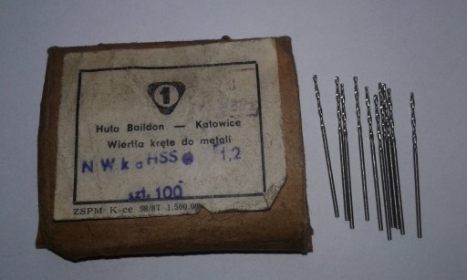 Zdjęcie oferty: Wiertła HSS 1,2:1,3:1,4:1,6 mm wyprodukowano PRL