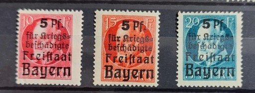 Zdjęcie oferty: Bawaria Zestaw znaczków 173-175* 