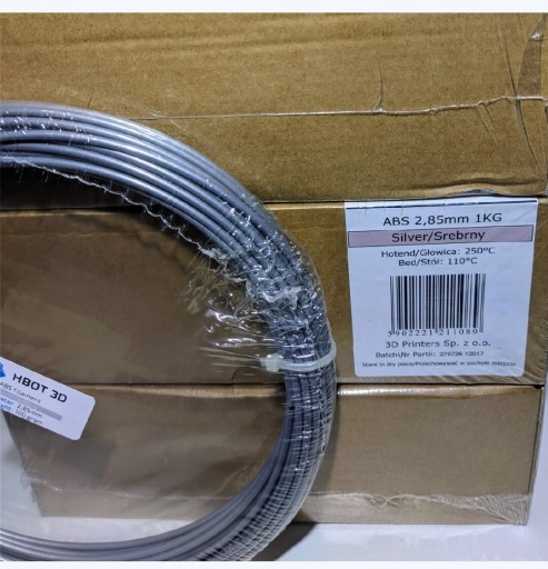 Zdjęcie oferty: Filament ABS 2,85 mm 1kg (Ultimaker) Silver 