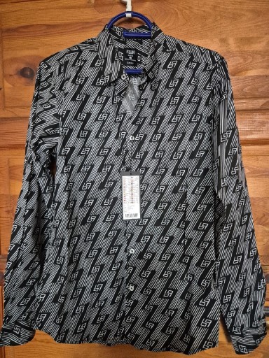 Zdjęcie oferty: Koszula w czarno białe wzorki młodzieżowa rozpinana S New Yorker 