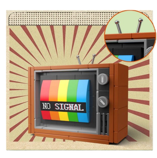 Zdjęcie oferty: Klocki Retro Telewizor kolor 1970 wys. 24 h