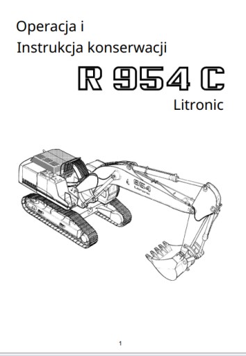 Zdjęcie oferty: Instrukcja obsługi Liebherr  R 954 C  PL