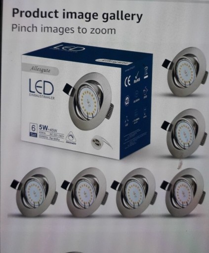 Zdjęcie oferty: Zestaw 6 reflektorów wpuszczanych LED