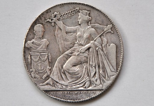 Zdjęcie oferty: Belgia, Leopold I, 2 franki 1856 Bruksela, RZADKIE