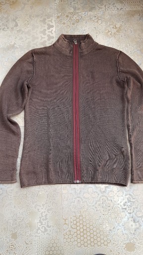 Zdjęcie oferty: Męski brązowy sweterek z suwakiem  "Tom Tailor"  W