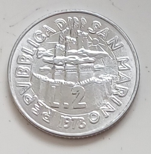 Zdjęcie oferty: San Marino - 2 lira - 1978r. 