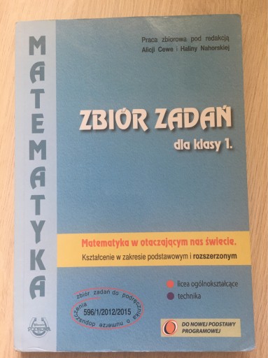 Zdjęcie oferty: Zbiór zadań dla klasy 1. Matematyka 