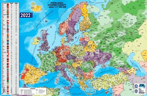 Zdjęcie oferty: PODKŁADKA EUROPY MAPA KODOWA EUROPY WZMOCNIONA 4W