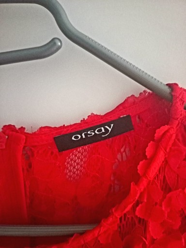 Zdjęcie oferty: Sukienka czerwona koronka zwiewna. Orsay