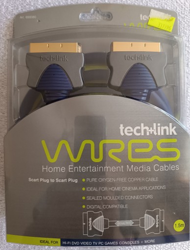 Zdjęcie oferty: Kabel połączniowy scart (TECHLINK WIRES), 1.5 m