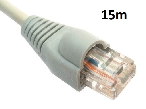 Zdjęcie oferty: Kabel internetowy RJ-45 15m (gumki i wtyki)