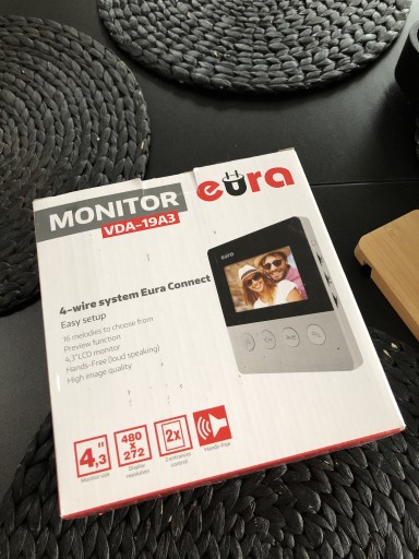 Zdjęcie oferty: Monitor wideodomofonu EURA Connect 4,3'' VDA-19A3
