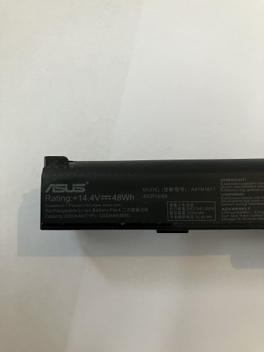 Zdjęcie oferty: Bateria ASUS A41N1611, oryginalna, ok. 70%