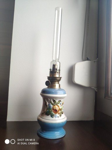 Zdjęcie oferty: Stara francuska porcelanowa lampa naftowa nr 56