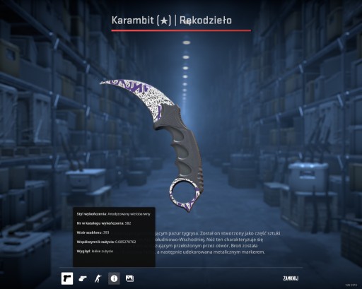 Zdjęcie oferty: CS 2 Karambit   Rękodzieło Lekkie Zużycie