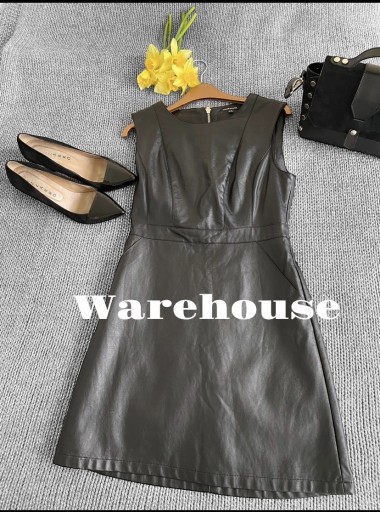 Zdjęcie oferty: Warehouse sukienka skóra eko wiskoza M 38 czarna