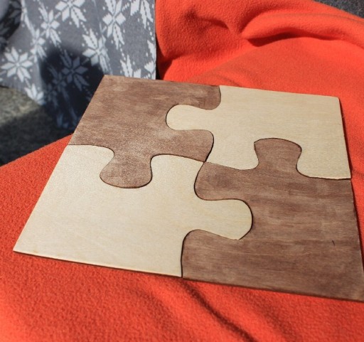 Zdjęcie oferty: Zestaw Drewnianych eko podkładek pod kubki Puzzle 