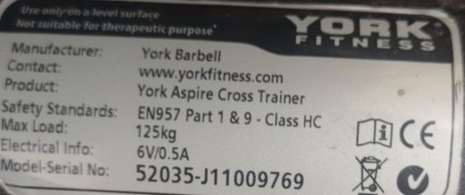 Zdjęcie oferty: Orbitrek York Fitness uszkodzony na części