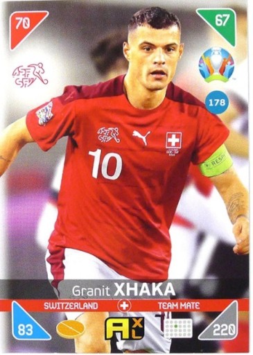 Zdjęcie oferty: karty PANINI EURO 2020-2021 KICK OFF Xhaka 178