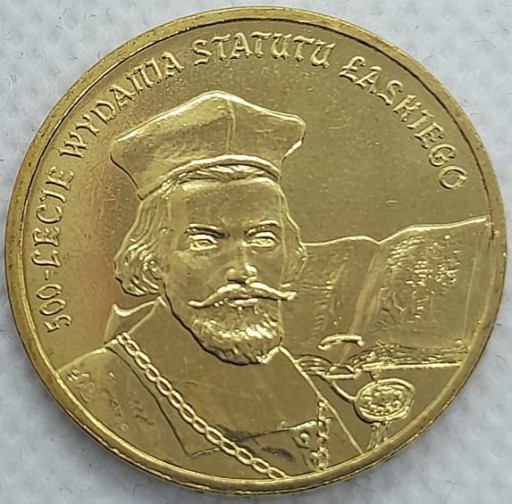 Zdjęcie oferty: Moneta 2 zł 500-lecie wydania Statutu Łaskiego