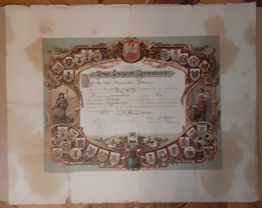 Zdjęcie oferty: Dyplom Mistrza Pończosznika Łódź 1924