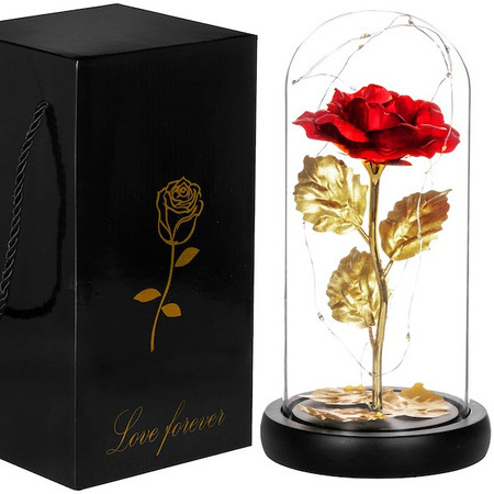 Zdjęcie oferty: Wieczna Róża w szkle LED 22cm