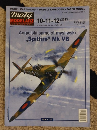 Zdjęcie oferty: Mały Modelarz 10-11-12/2013 Spitfire Mk VB