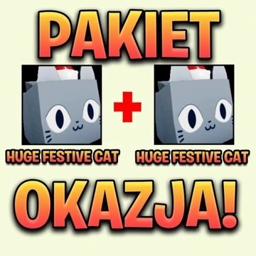 Zdjęcie oferty: Huge Festive Cat x2 Pakiet Pet Simulator X