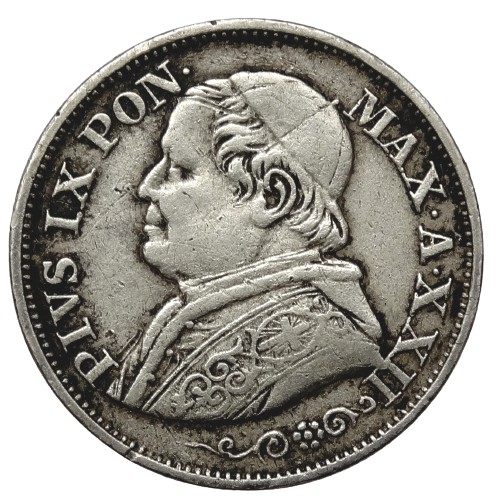 Zdjęcie oferty: Watykan , Pius IX 10 soldi 1867