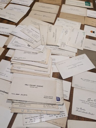 Zdjęcie oferty: Zabytkowe wizytówki z lat 1960-1970 + blankiety
