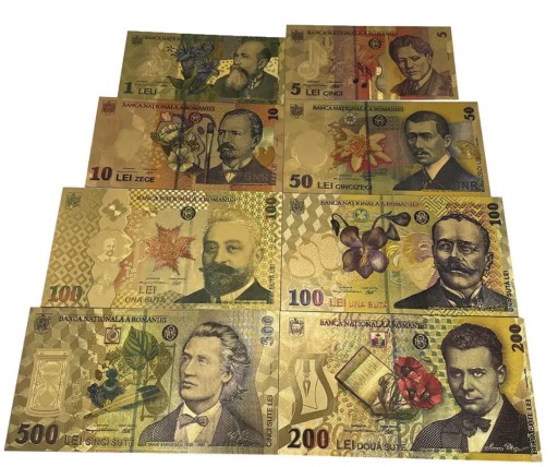 Zdjęcie oferty: Banknoty Pozłacane Rumunia