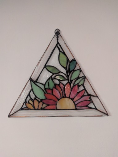 Zdjęcie oferty: Witraż Tiffany Kwiaty w trójkącie